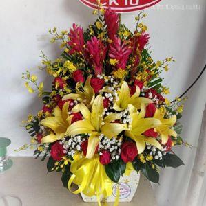 Lẵng hoa đẹp BNG554